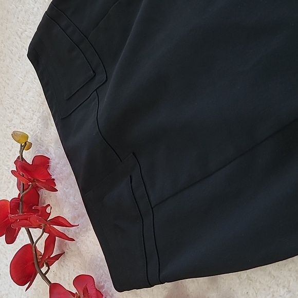 Express Dresses & Skirts - Black Skirt Sexy Detail Trim At Waistline Back Buckle Express Design Studio Sz 6
